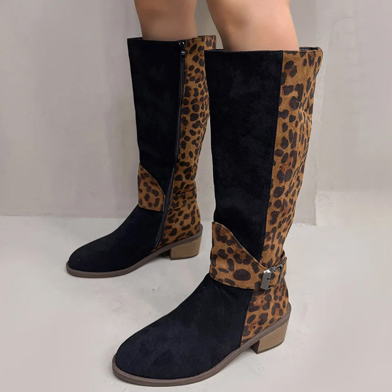 Matilda Leopard Knee-High Boots