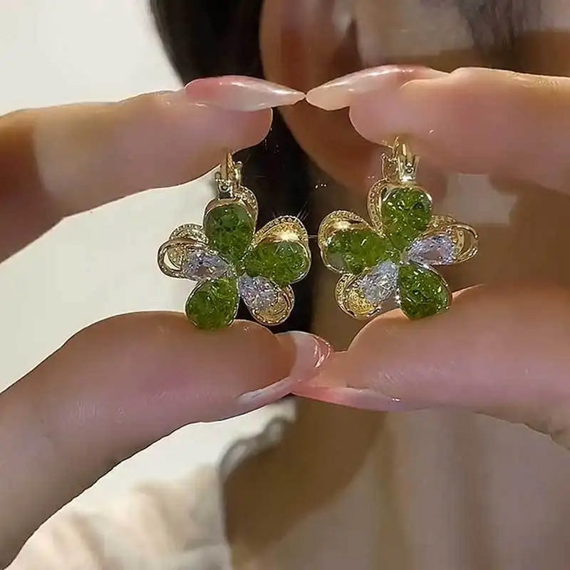 Olivia Hartley Floral Crystal Earrings