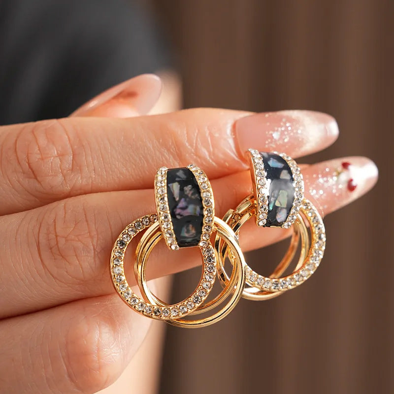 Madeline Noir Crystal Drops