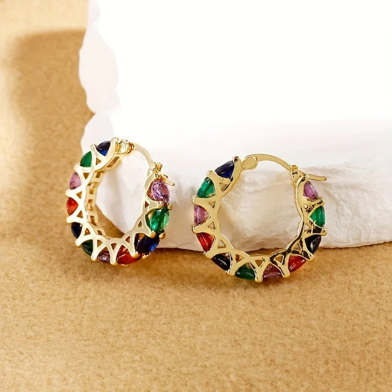 Brielle Mosaic Hoops