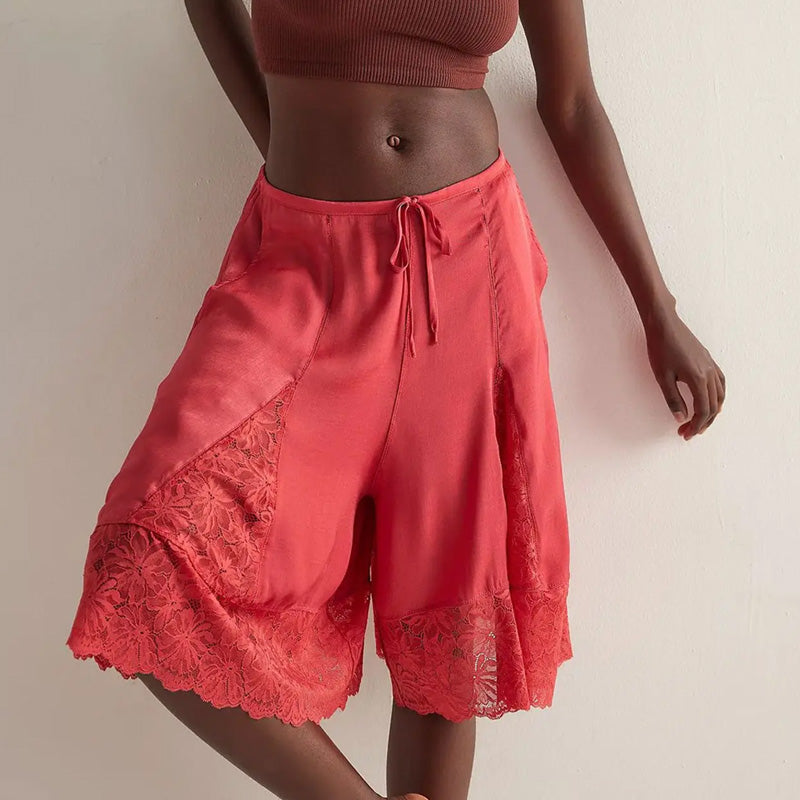 Chloe Lace Hem Lounge Shorts