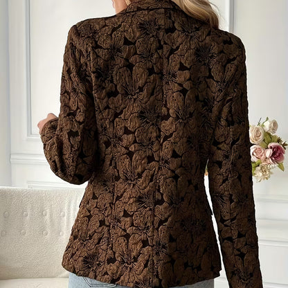 Camille Textured Floral Blazer
