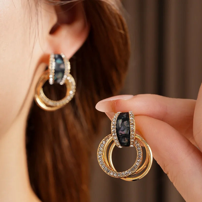 Madeline Noir Crystal Drops