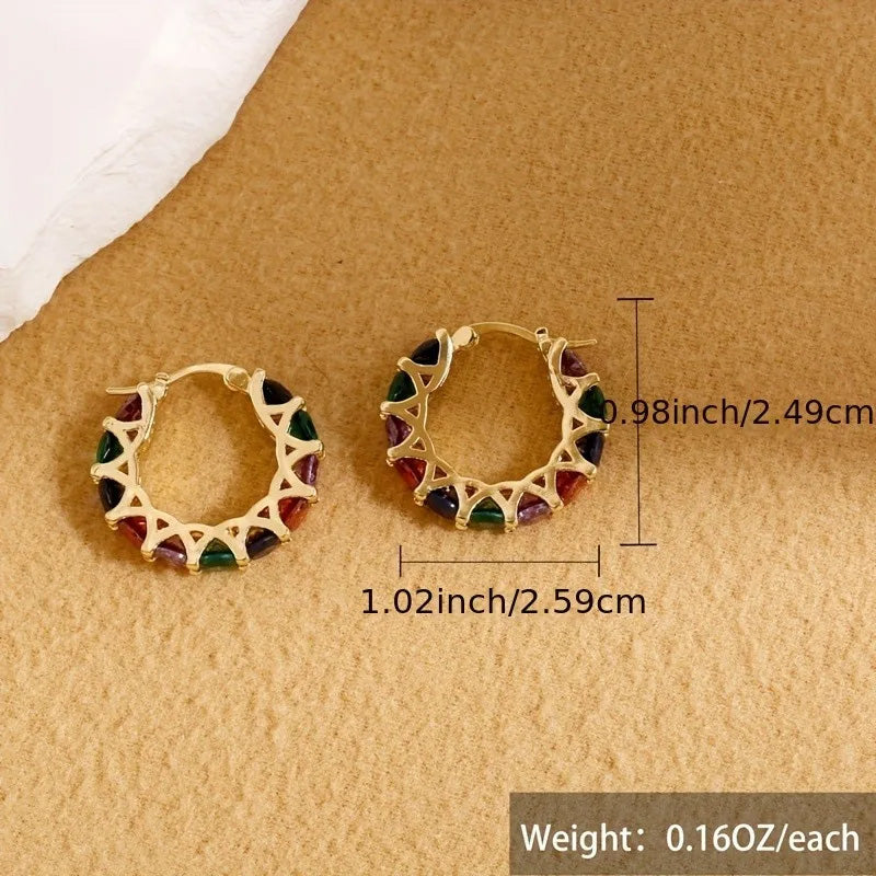 Brielle Mosaic Hoops