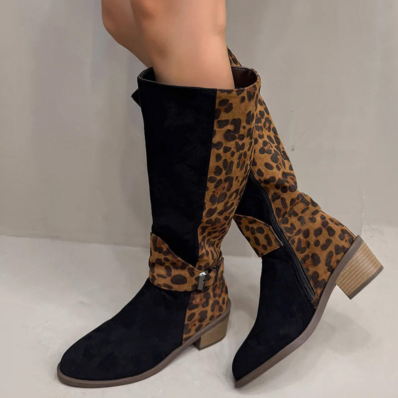 Matilda Leopard Knee-High Boots