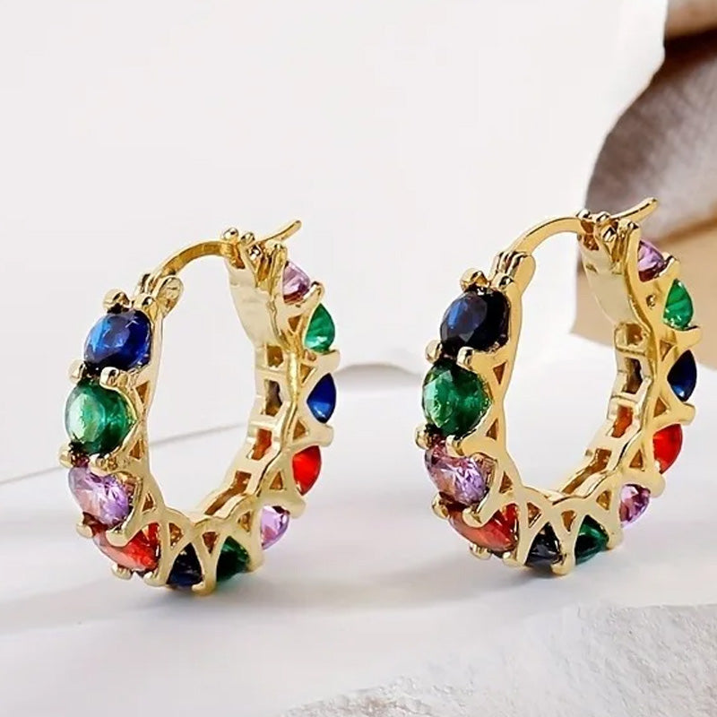Brielle Mosaic Hoops