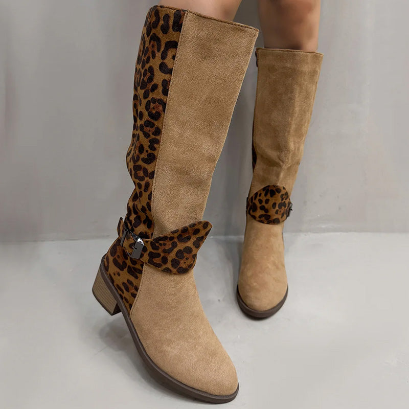 Matilda Leopard Knee-High Boots