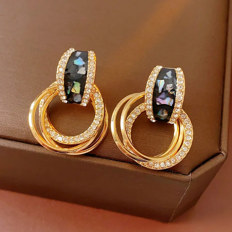 Madeline Noir Crystal Drops