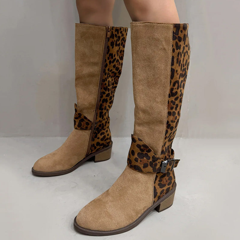 Matilda Leopard Knee-High Boots