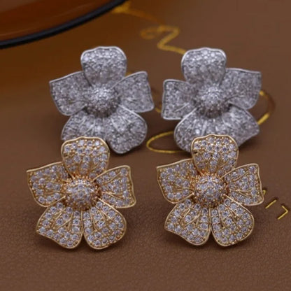 Eliza Crystal Bloom Stud Earrings