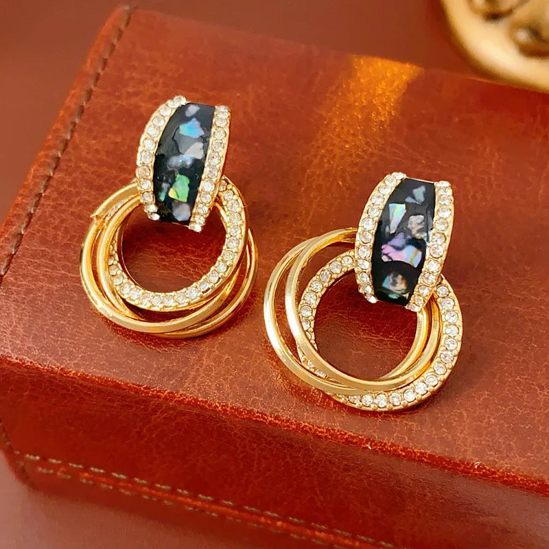 Madeline Noir Crystal Drops