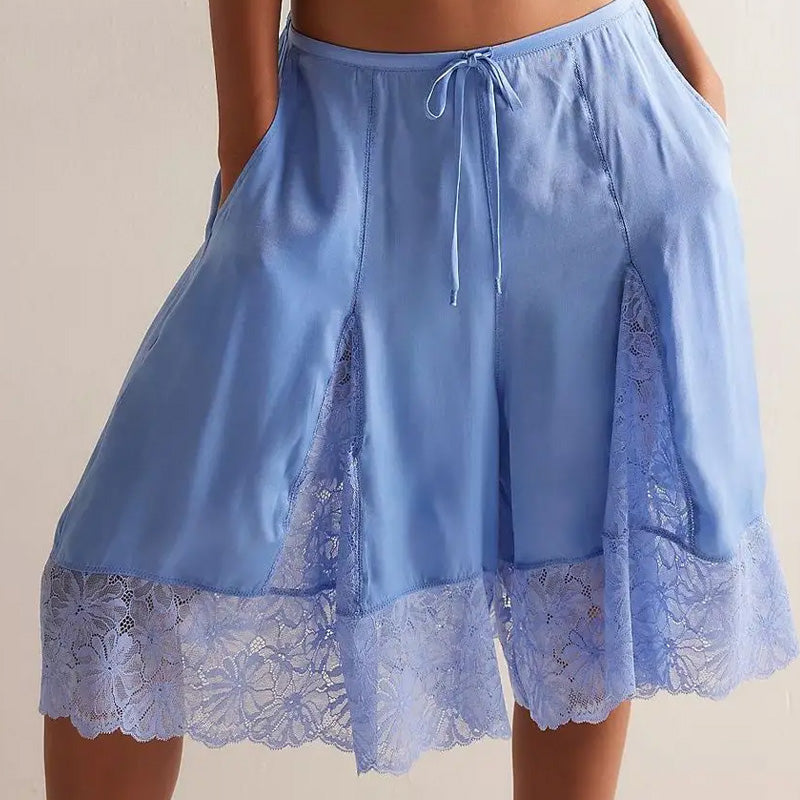Chloe Lace Hem Lounge Shorts