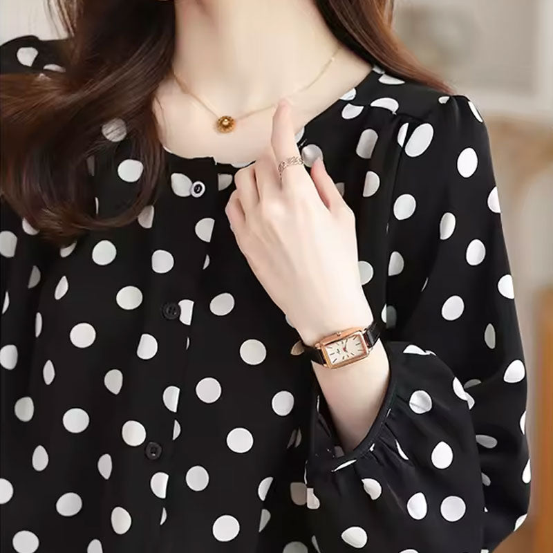 Ellie Polka Dot Flowy Blouse