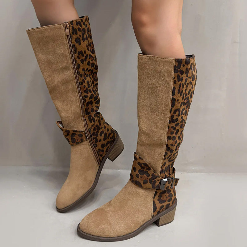 Matilda Leopard Knee-High Boots