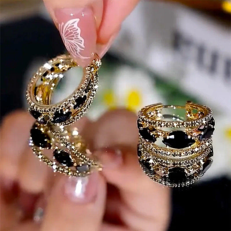 Sabrina Midnight Halo Hoops