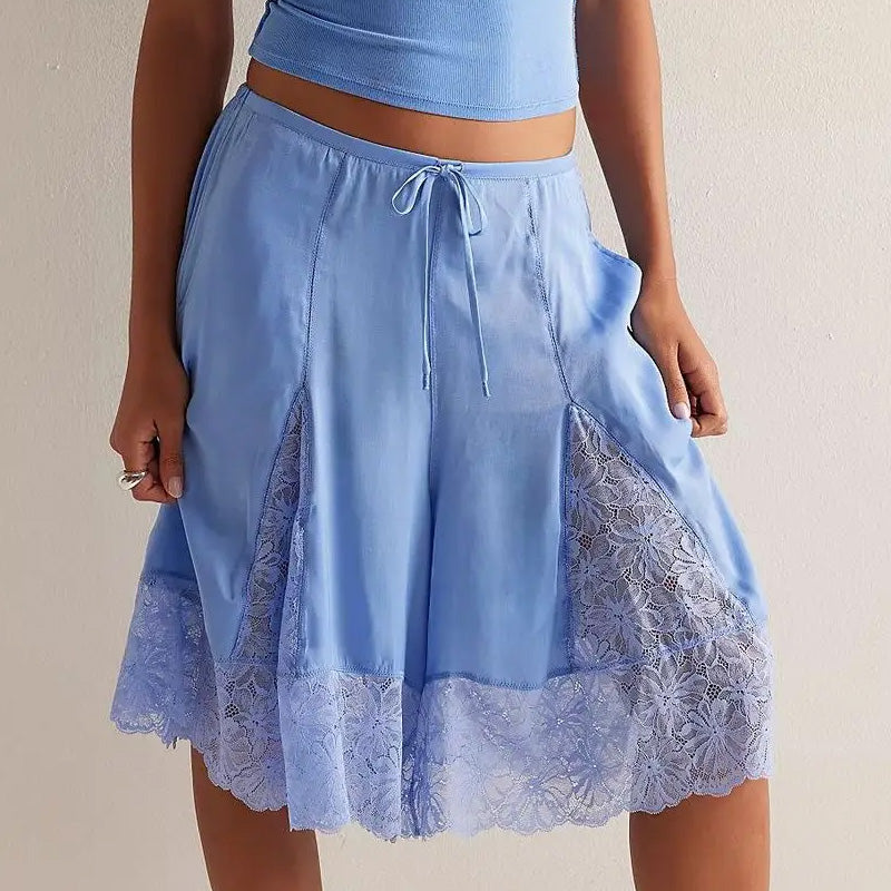 Chloe Lace Hem Lounge Shorts