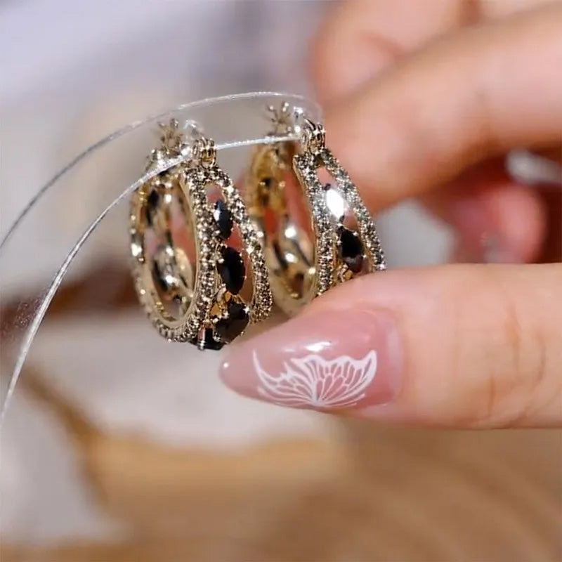 Sabrina Midnight Halo Hoops