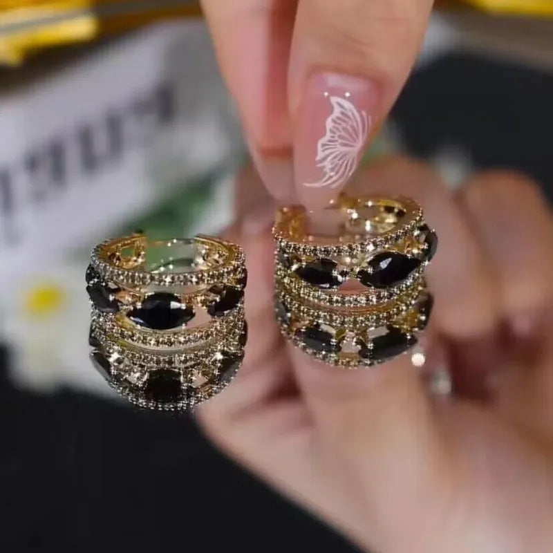 Sabrina Midnight Halo Hoops