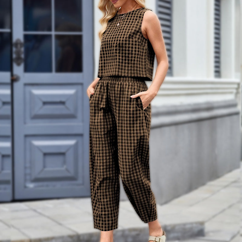 Harper Checked Lounge Set