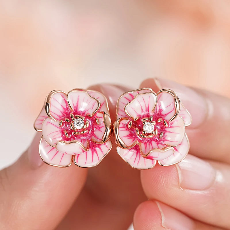 Ruby Blossom Studs