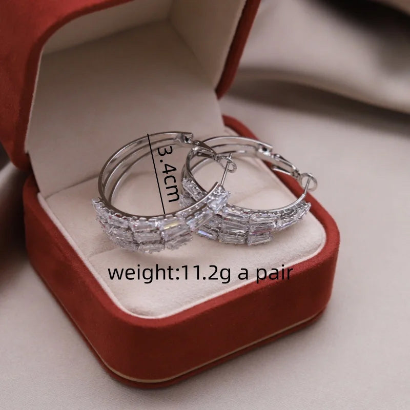 Chloe Crystal Hoop Earrings