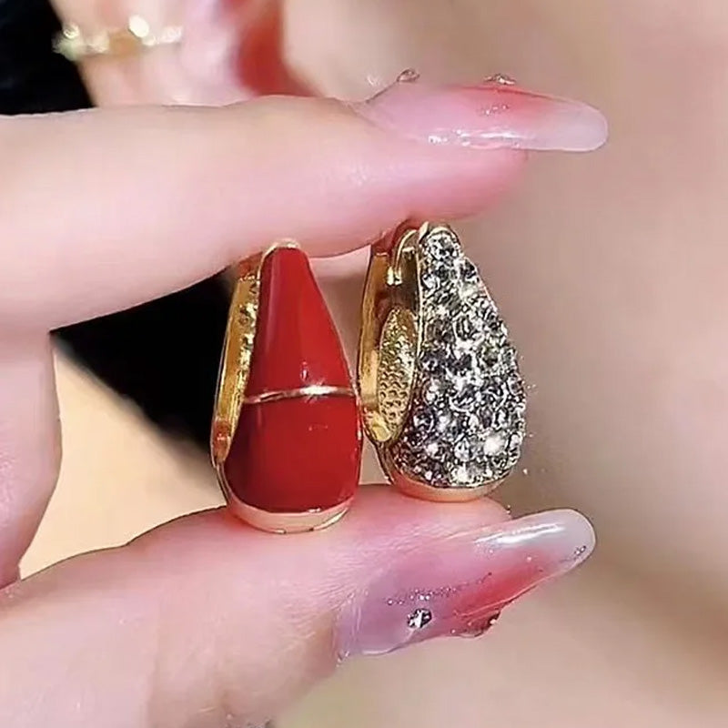 Aurora Duo-Face Huggie Earrings