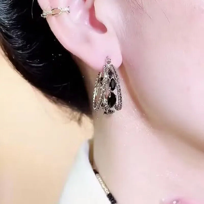 Sabrina Midnight Halo Hoops