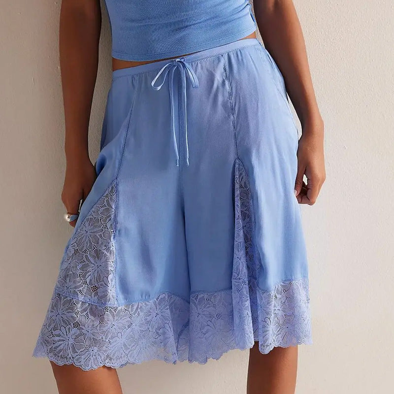 Chloe Lace Hem Lounge Shorts