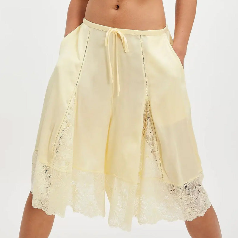 Chloe Lace Hem Lounge Shorts