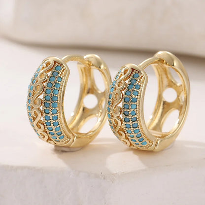 Elara Azure Crest Hoops