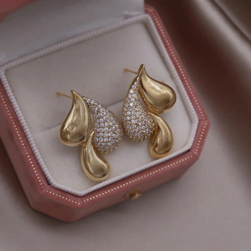 Chelsea Crystal Flame Earrings