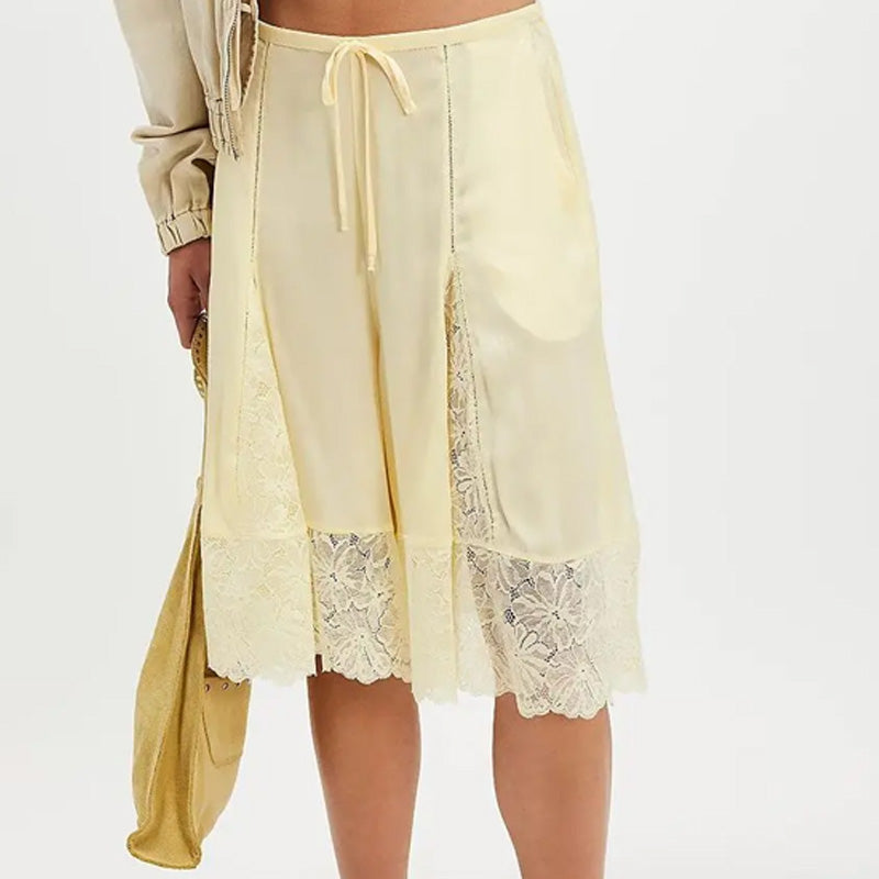 Chloe Lace Hem Lounge Shorts