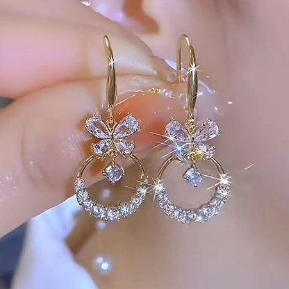 Madeline Crystal Butterfly Earrings