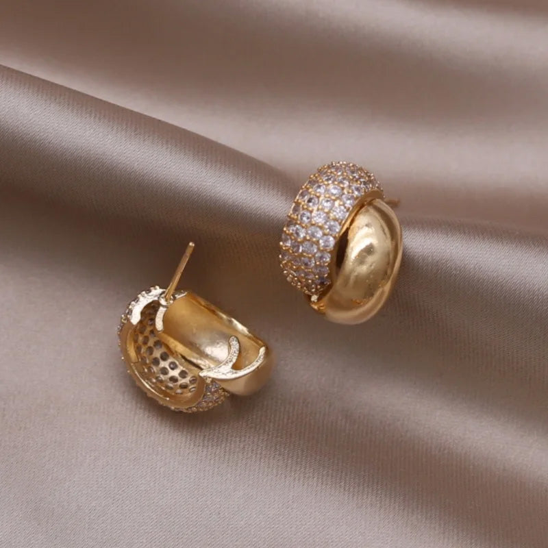 Bianca Pavé Huggie Earrings