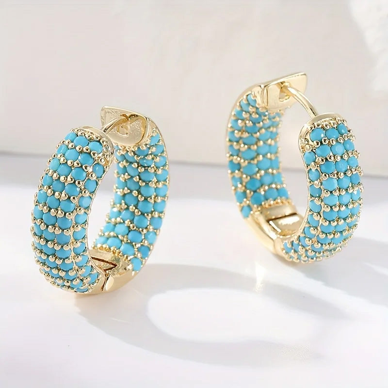 Isla Turquoise Luxe Hoops