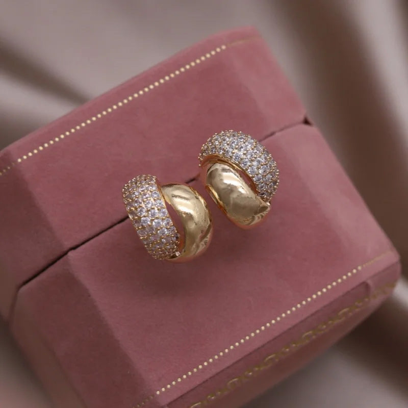 Bianca Pavé Huggie Earrings