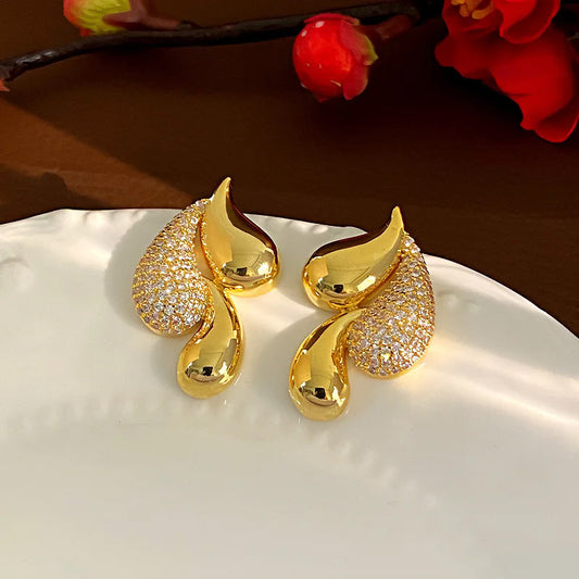 Chelsea Crystal Flame Earrings