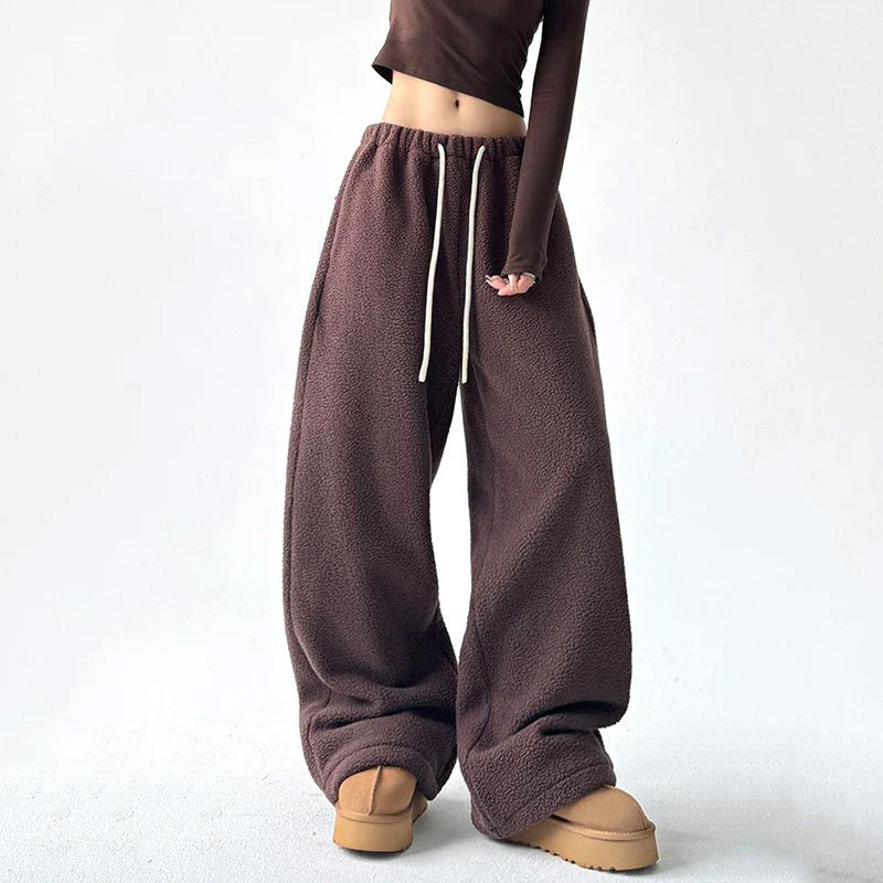 Harper Wide-Leg Fleece Pants