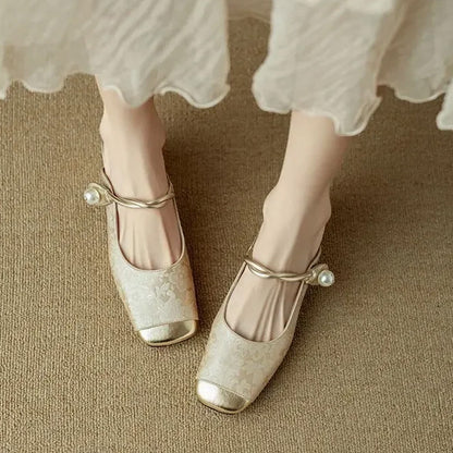 Pearl Bloom Heels