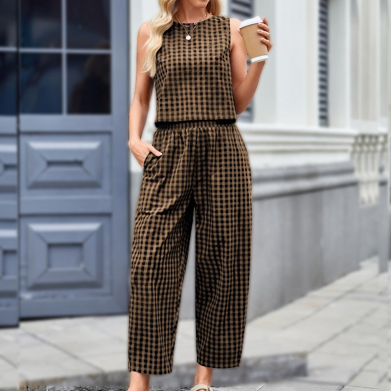 Harper Checked Lounge Set