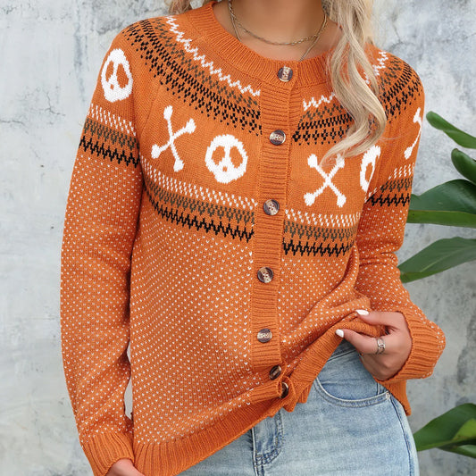 Skull Knit Cardigan