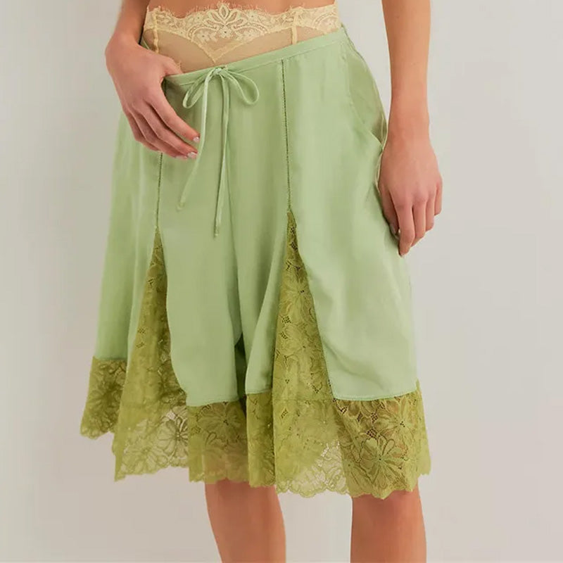 Chloe Lace Hem Lounge Shorts