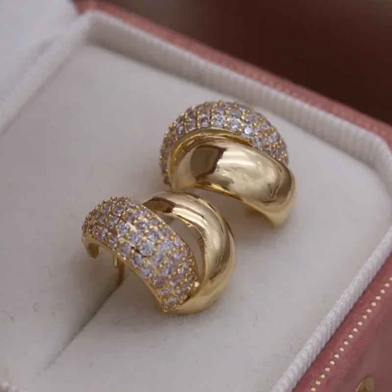 Bianca Pavé Huggie Earrings