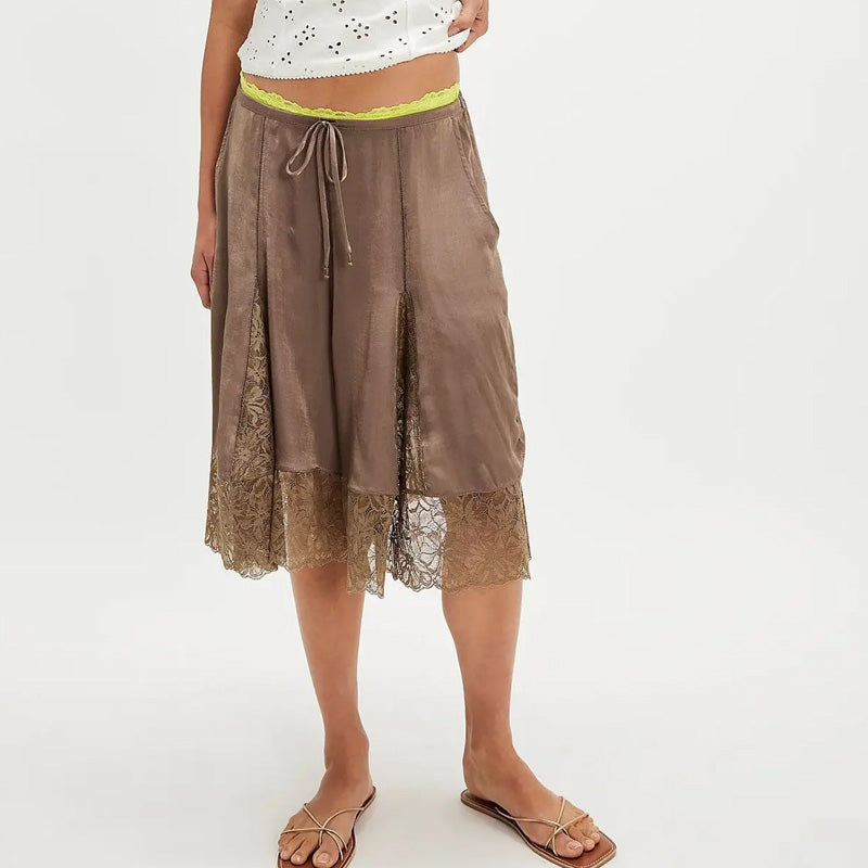 Chloe Lace Hem Lounge Shorts