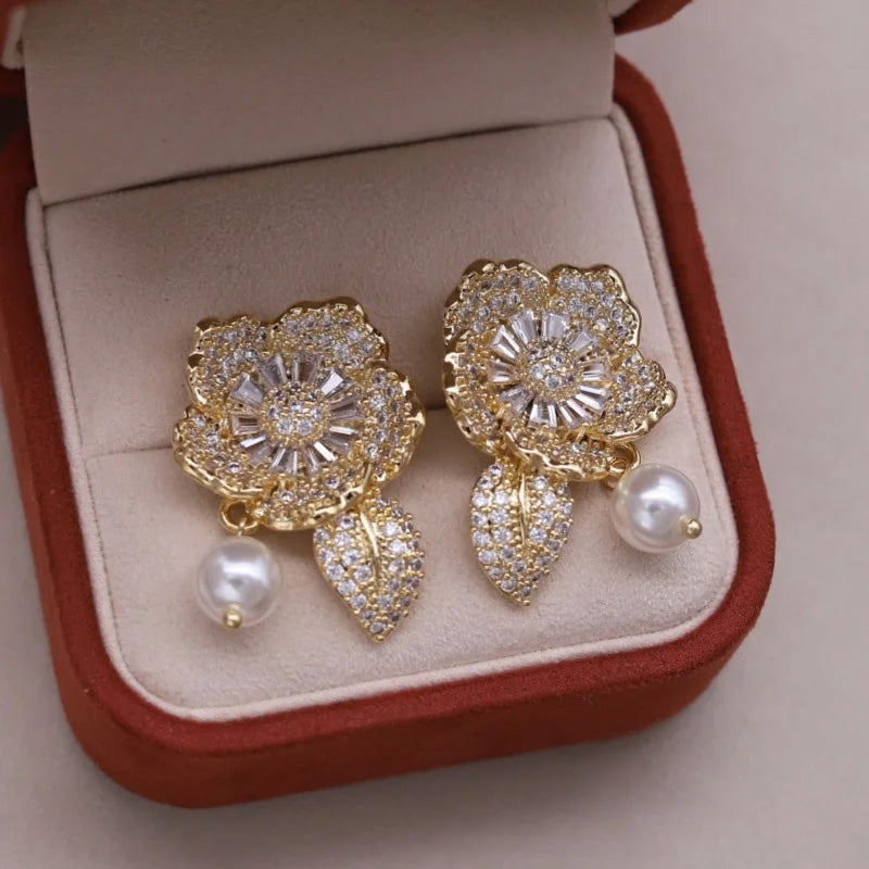 Matilda Pearl Bloom Earrings