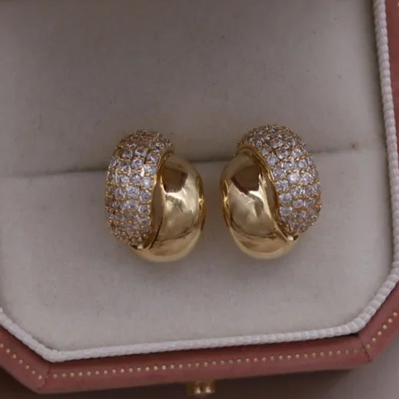 Bianca Pavé Huggie Earrings