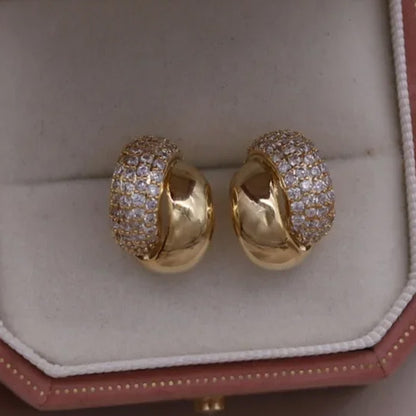 Bianca Pavé Huggie Earrings