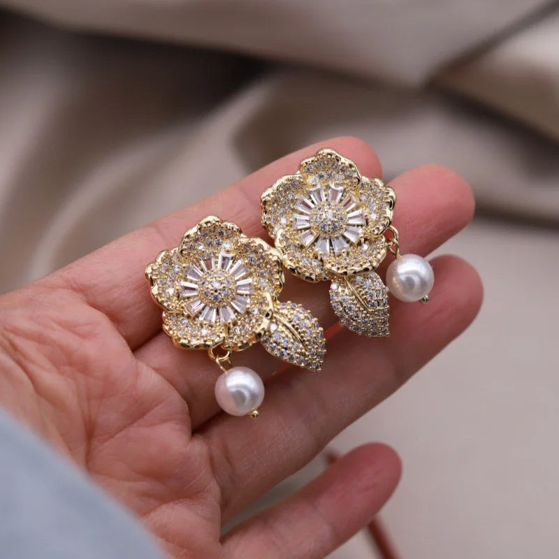 Matilda Pearl Bloom Earrings