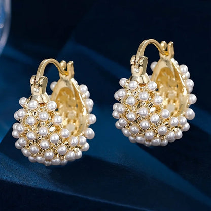 Harper Pearl Halo Hoops