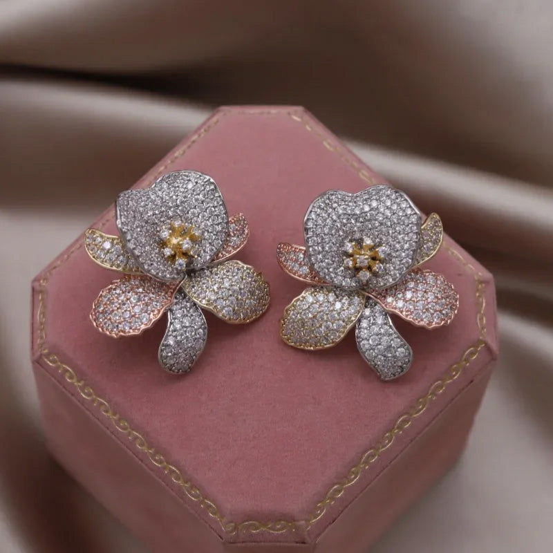 Amelia Crystal Garden Stud Earrings